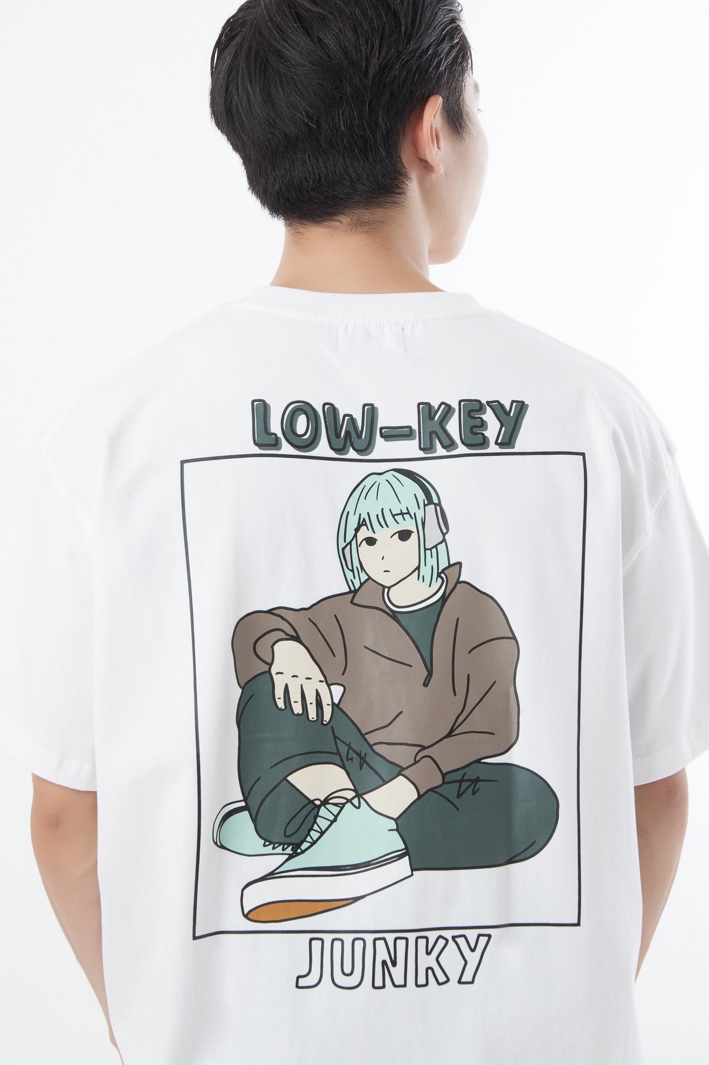 Oversized Audio Boy White | Low-Key Junky